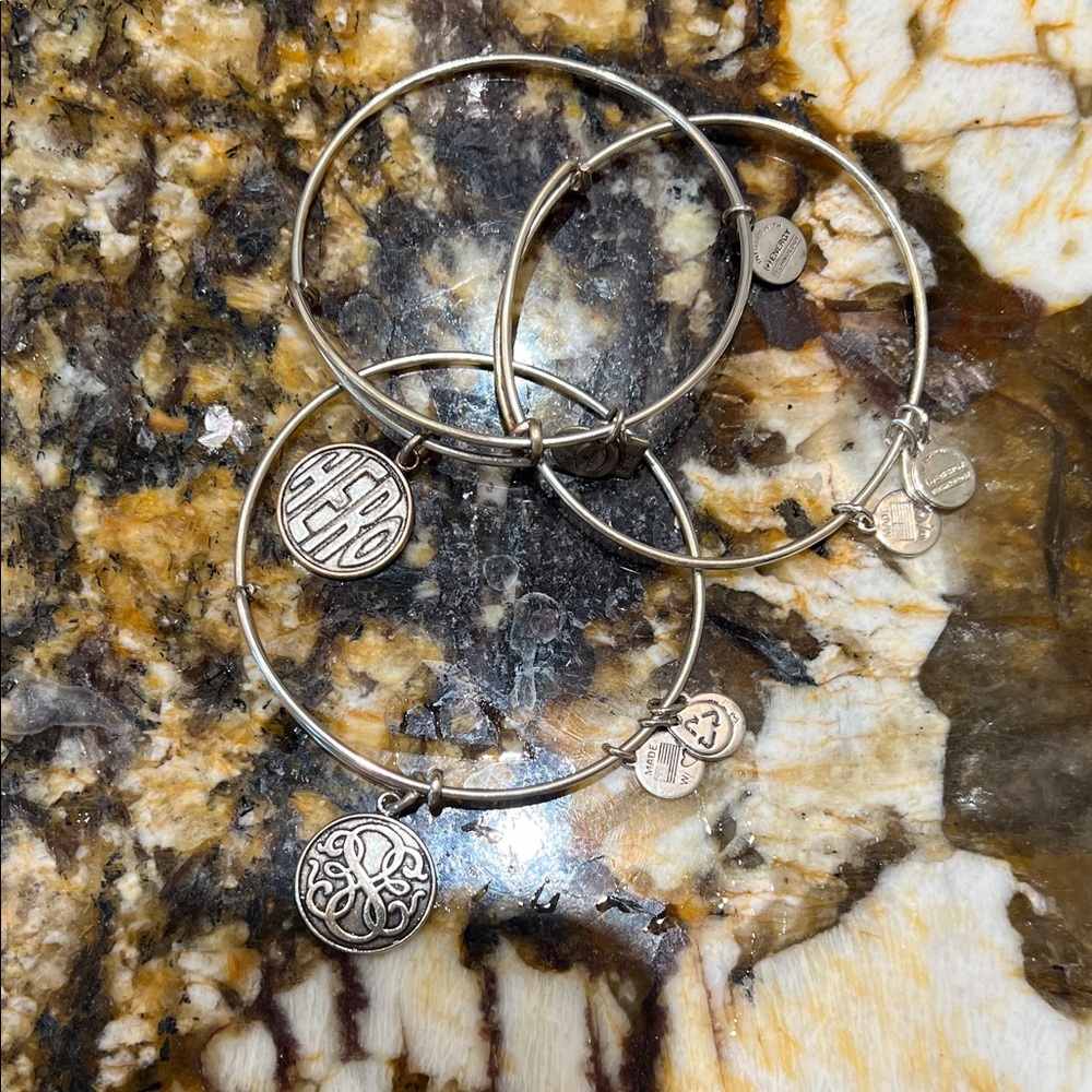 Alex and Ani Silver Charm Bracelet Set
